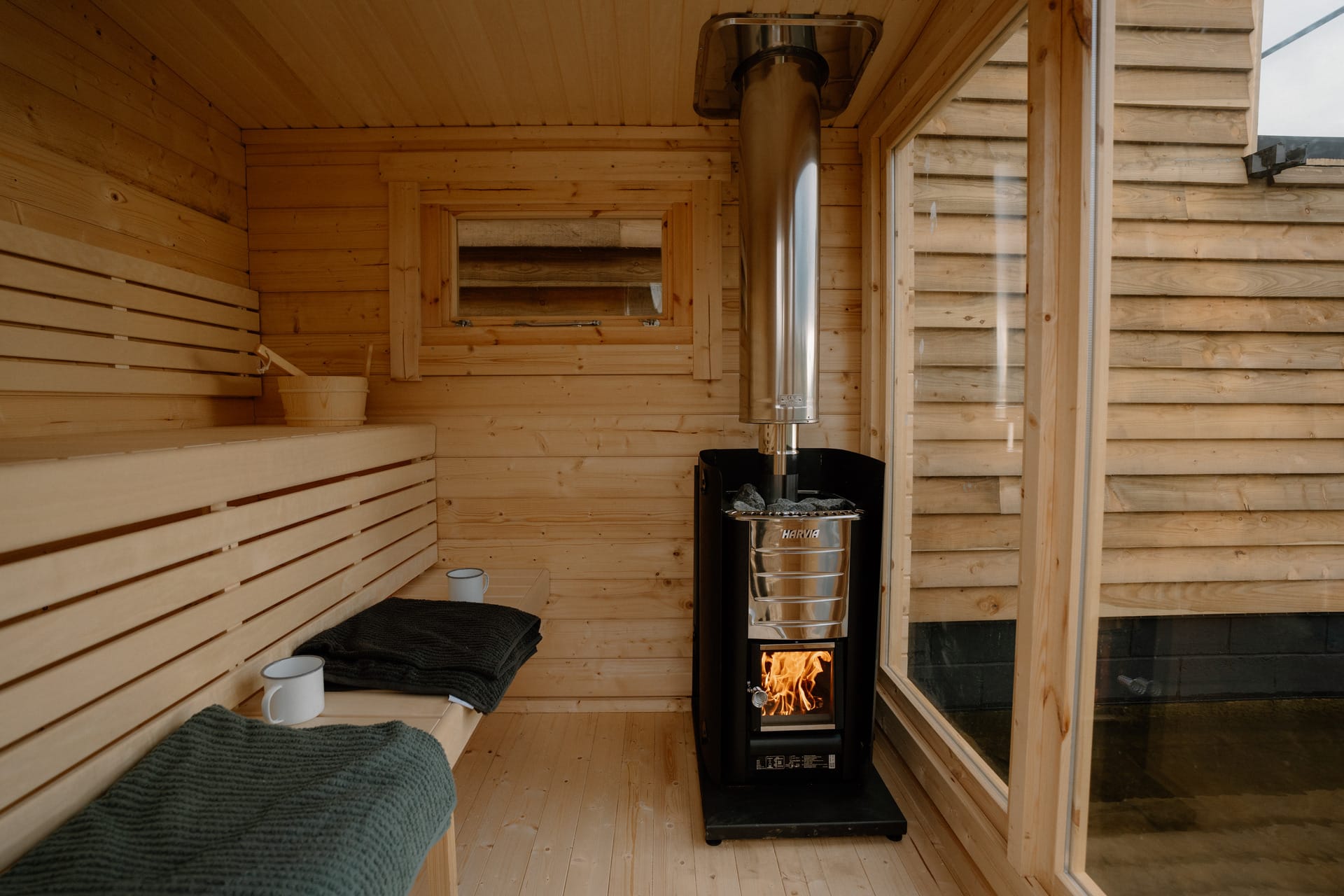 Sauna available at the Otby Boat House