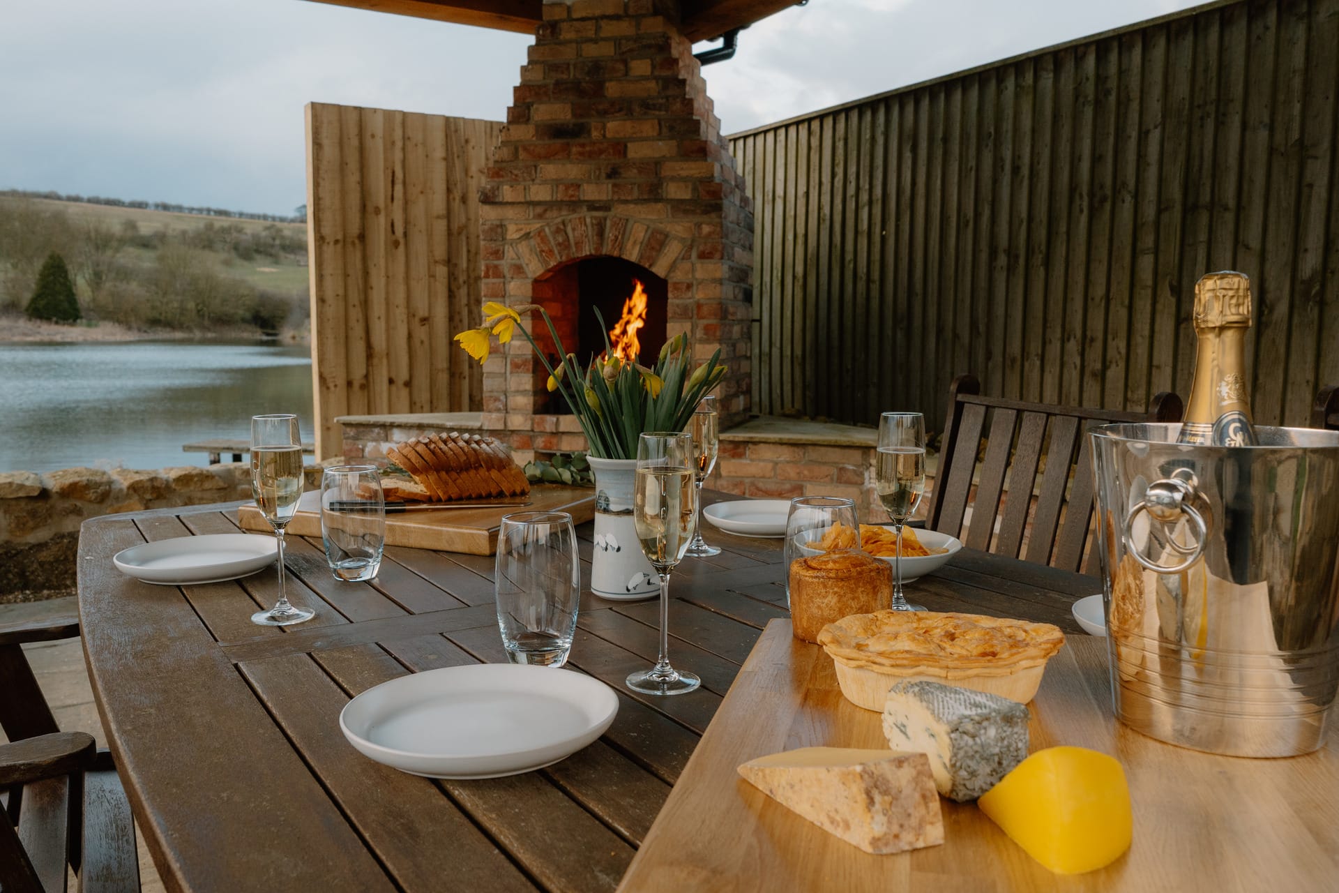 Food board in the BBQ hut on Otby Lake