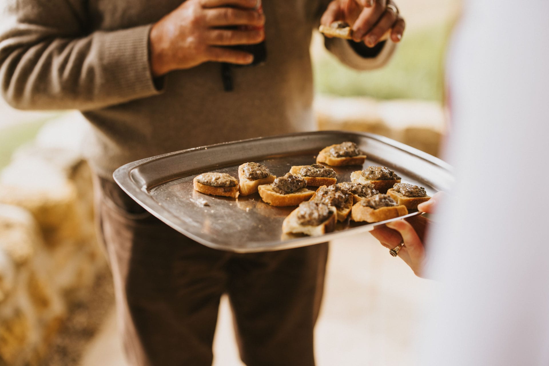 Nibbles in the BBQ shelter
