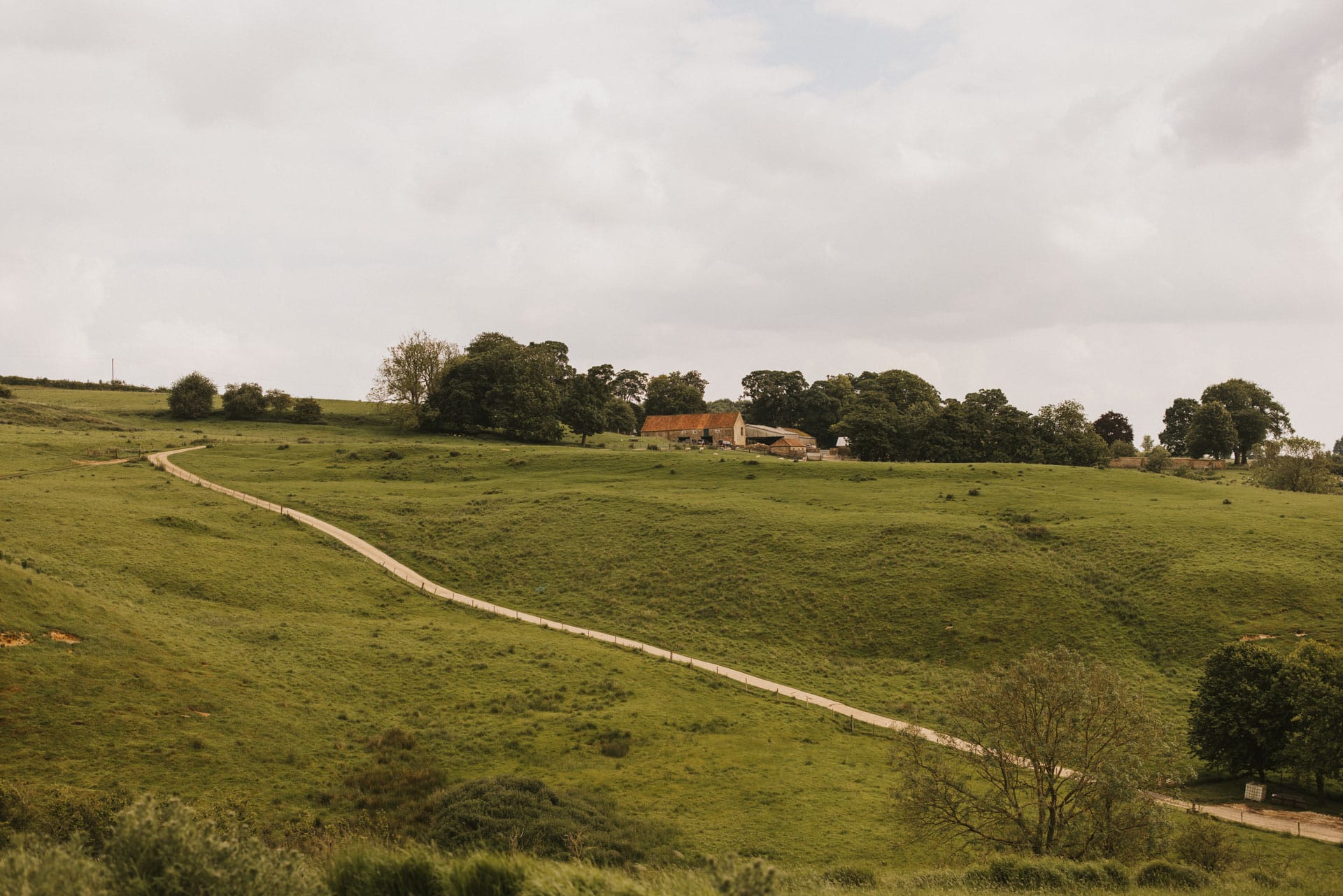 Otby Farm House atop the hill