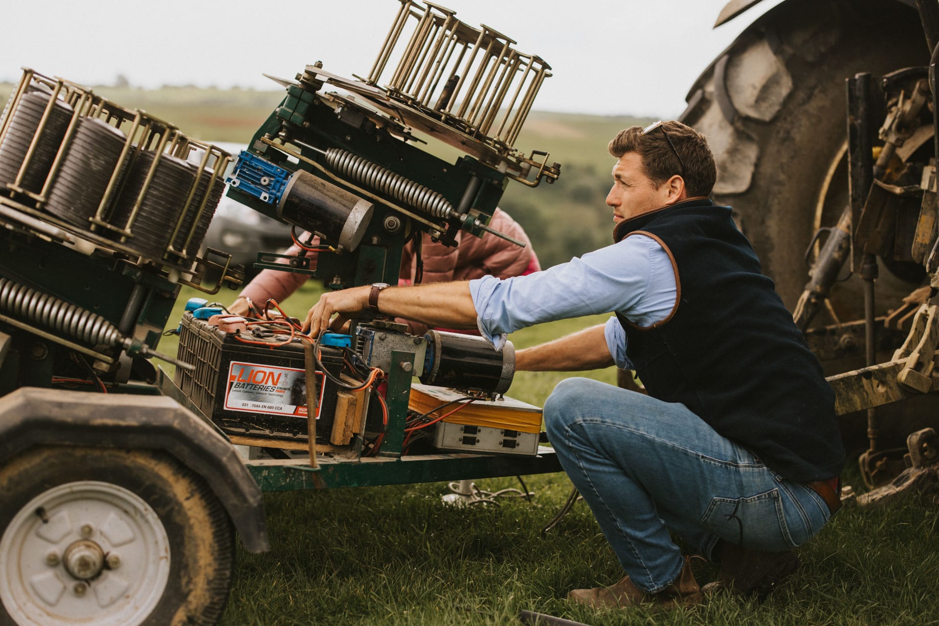 Frank ready to operate the automatic clay trap