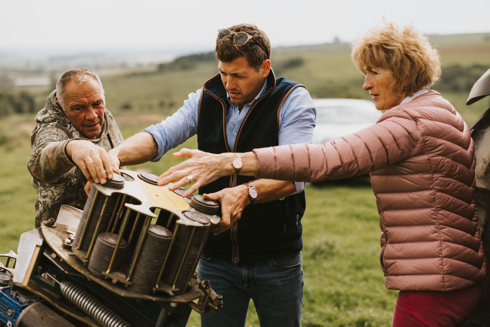 Otby family loading the automatic clay trap