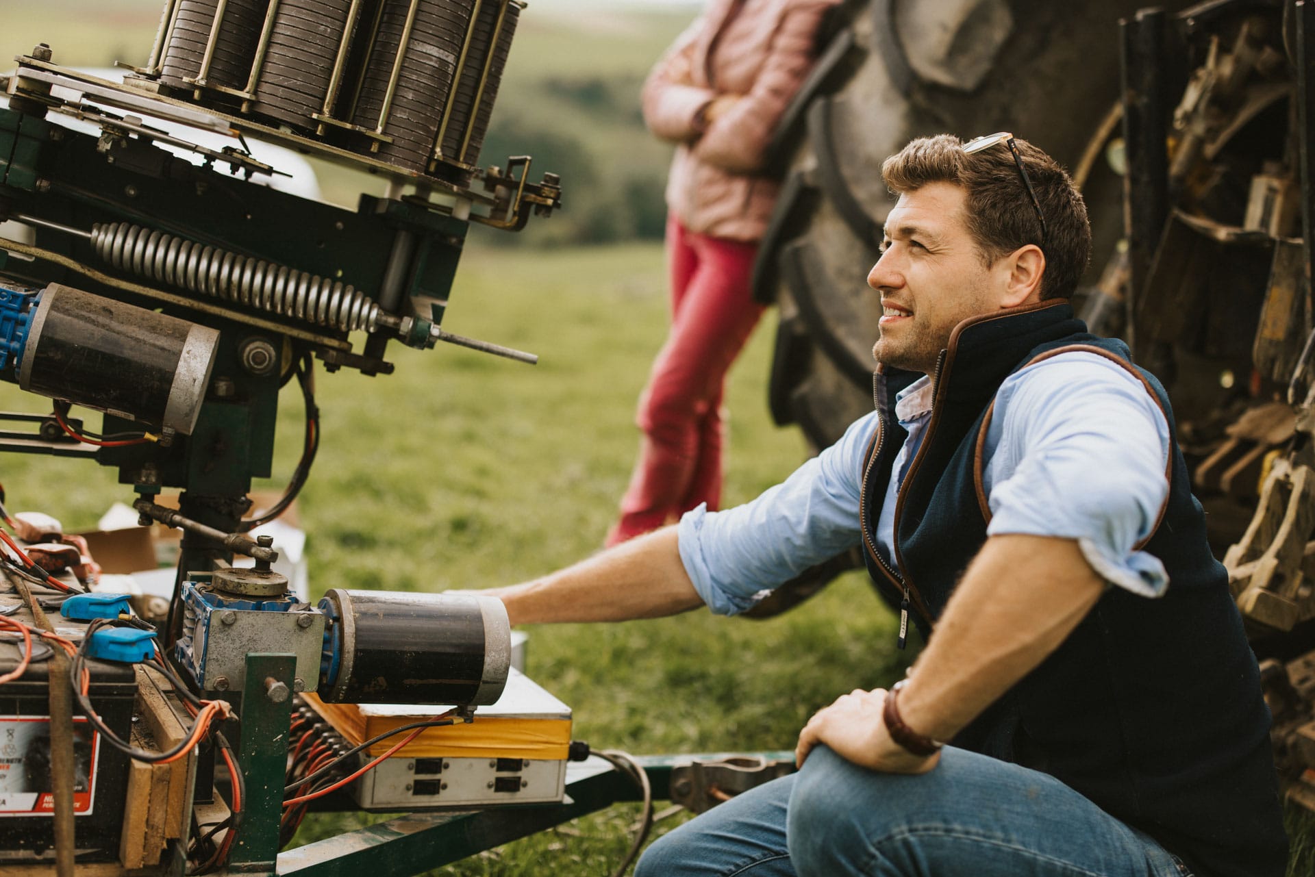 Frank ready to operate the automatic clay trap